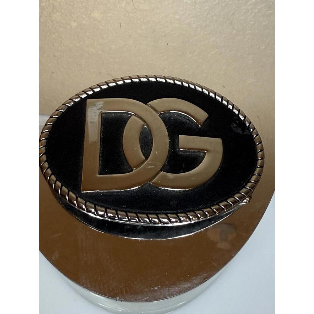 DG Dolce & Gabbana Metal And Leather Belt Buckle